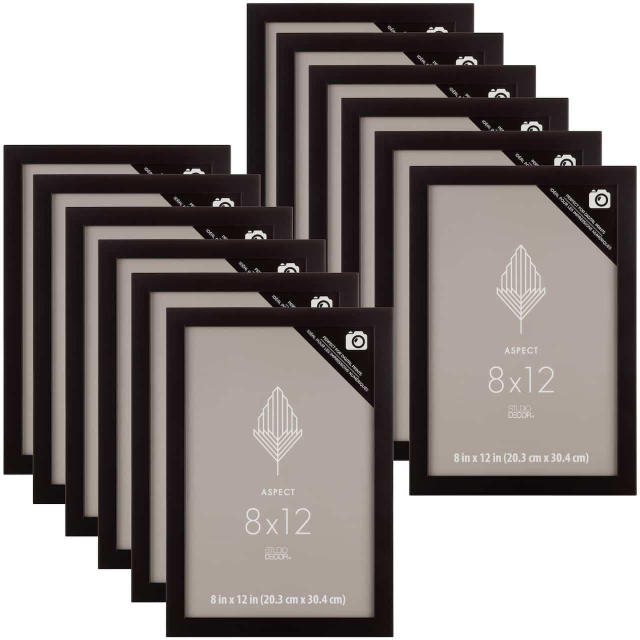 12 Pack: Black Narrow Frame, Aspect by Studio Décor®